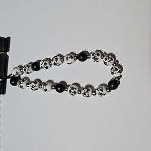 Black floral bracelet